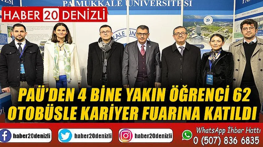 PAÜ’den 4 bine yakın öğrenci 62 otobüsle kariyer fuarına katıldı