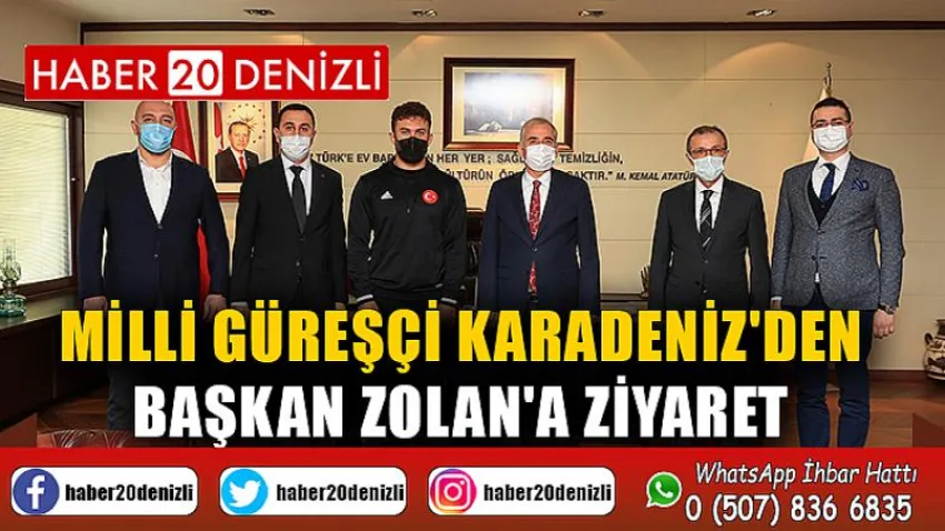 Milli Güreşçi Karadeniz'den Başkan Zolan'a ziyaret