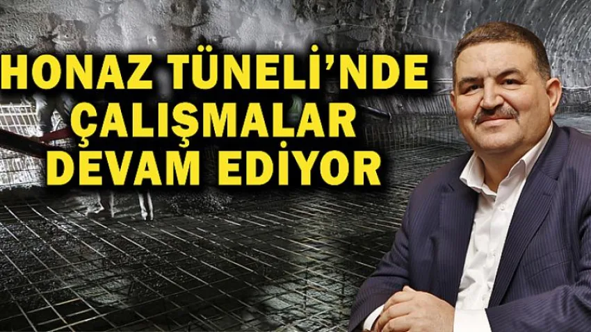 Honaz Tünelinde Çalışmalar Devam Ediyor