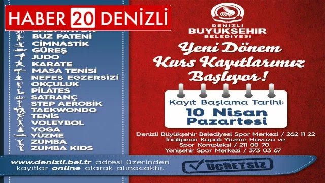 Büyükşehir Spor Kursları Başlıyor
