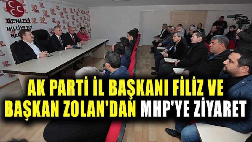 AK Parti Denizli İl Başkanı Filiz ve Başkan Zolan'dan MHP'ye ziyaret