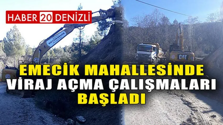 Emecik Mahallesinde Viraj Açma Çalışmaları Başladı