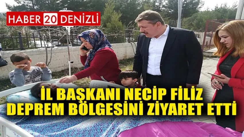 İl Başkanı Filiz Deprem Bölgesini Ziyaret Etti