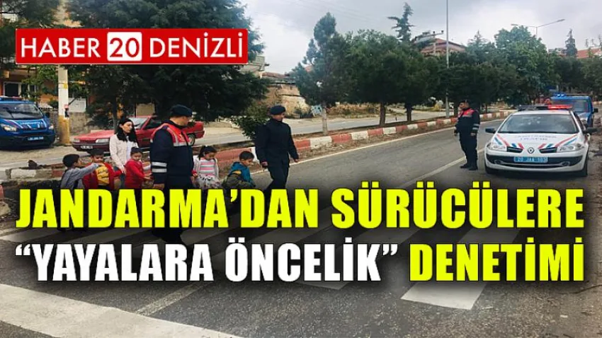 Jandarma’dan Sürücülere “Yayalara Öncelik” Denetimi