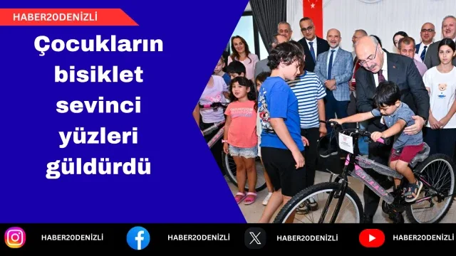 Çocukların bisiklet sevinci yüzleri güldürdü