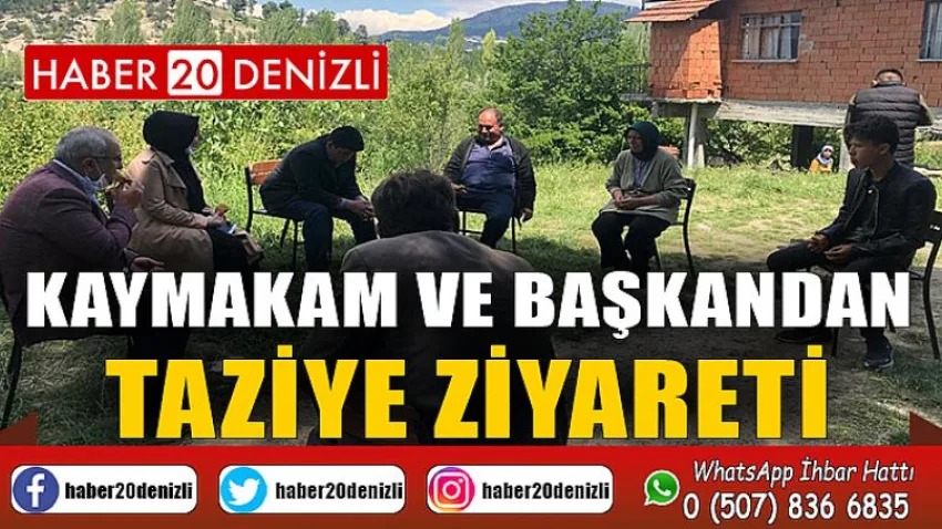 Kaymakam ve Başkandan Taziye Ziyareti