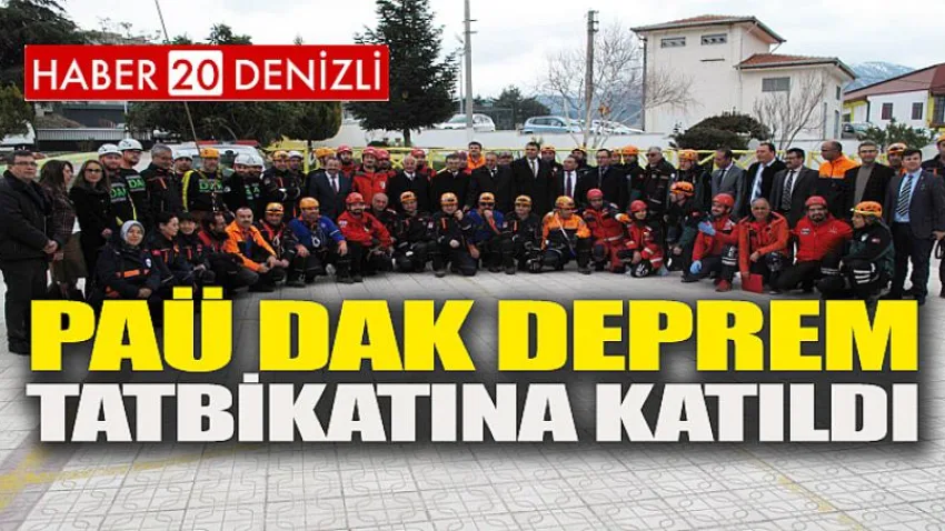 PAÜ DAK Deprem Tatbikatına Katıldı