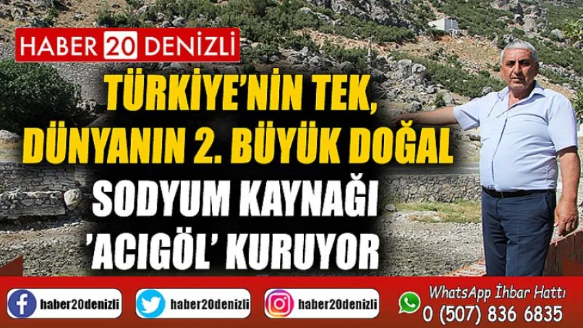Türkiye’nin tek, dünyanın 2. büyük doğal sodyum kaynağı ’Acıgöl’ kuruyor