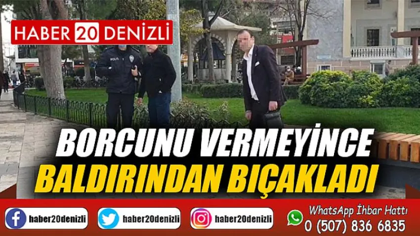 Borcunu vermeyince baldırından bıçakladı