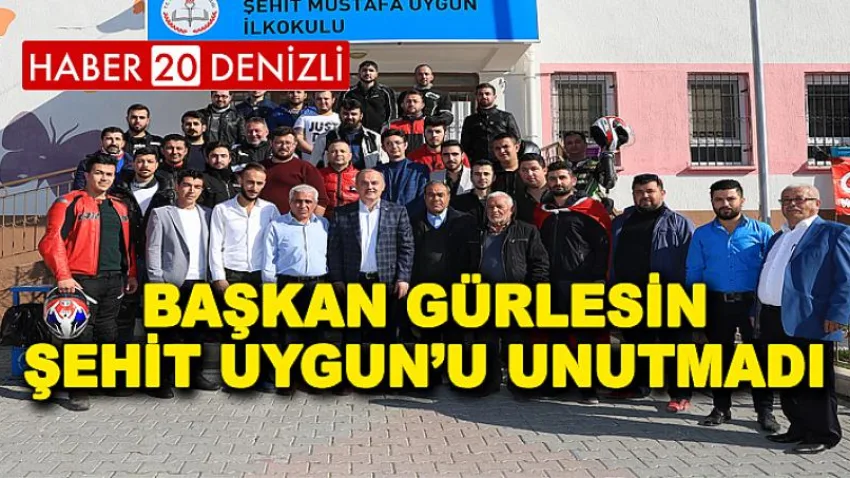 Başkan Gürlesin Şehit Uygun’u Unutmadı