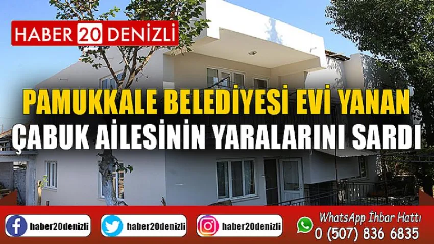 Pamukkale Belediyesi Evi Yanan Çabuk Ailesinin Yaralarını Sardı