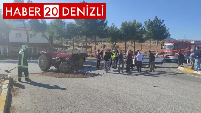 Otomobil ile traktör çarpıştı: 1'i ağır 5 kişi yaralandı