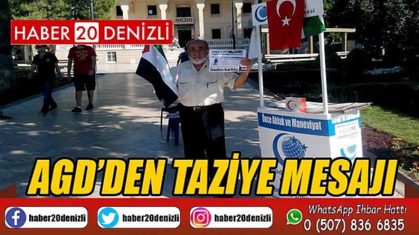 Agd’den Taziye Mesajı