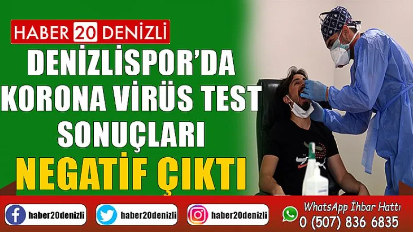 Denizlispor’da korona virüs test sonuçları negatif çıktı