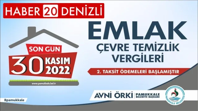 Pamukkale Belediyesinden Vergi Ödemelerinde 2. Dönem Uyarısı