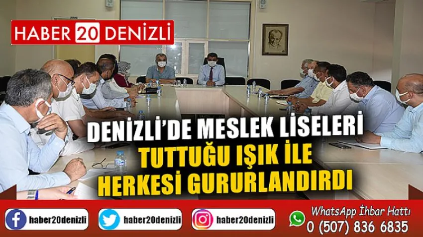 Denizli’de meslek liseleri tuttuğu ışık ile herkesi gururlandırdı