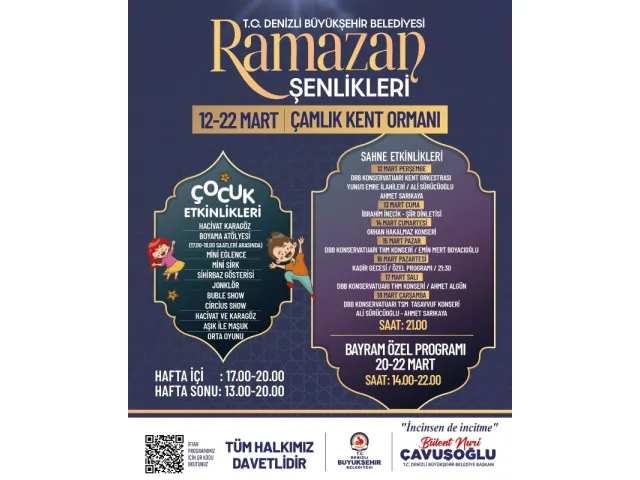 Büyükşehir Ramazan Şenliklerinin finali Çamlık Kent Ormanı’nda