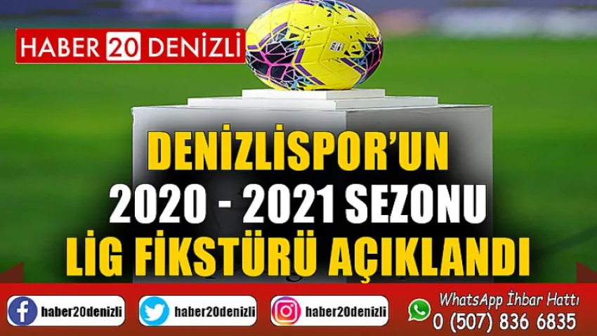 Denizlispor’un 2020 - 2021 sezonu lig fikstürü açıklandı