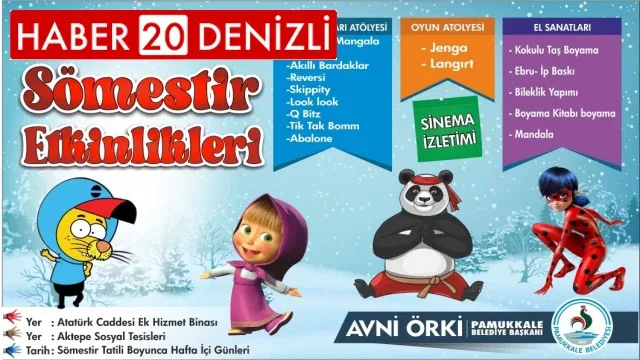 Pamukkale Belediyesi Sömestir için Özel Etkinlik Düzenledi