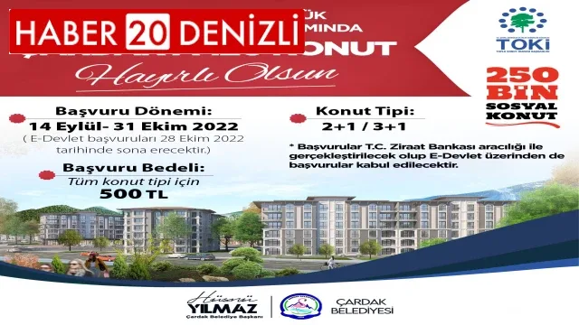 Çardak A 120 Konut İnşa Edilecek