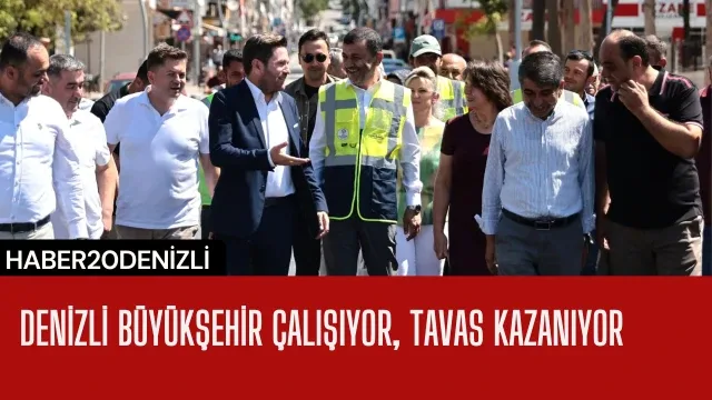 Denizli Büyükşehir çalışıyor, Tavas kazanıyor
