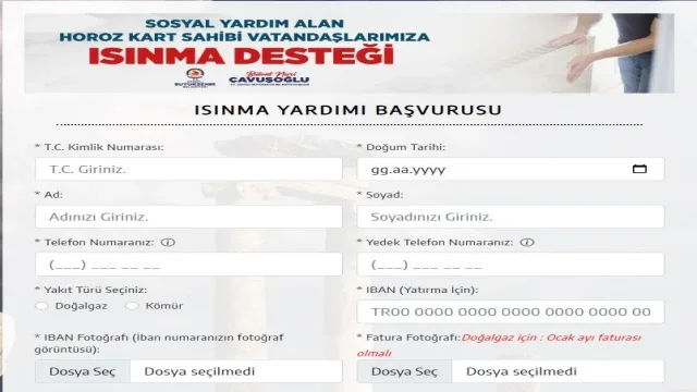 Isınma desteği müracaatları başladı