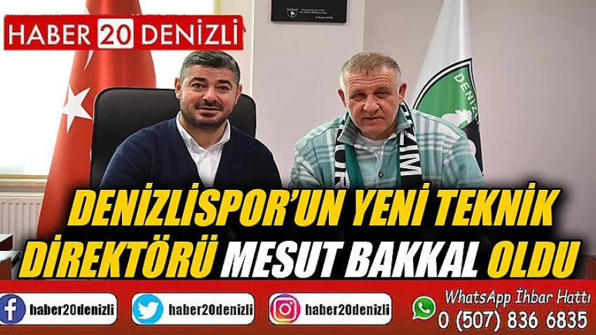Denizlispor’un yeni Teknik Direktörü Mesut Bakkal oldu