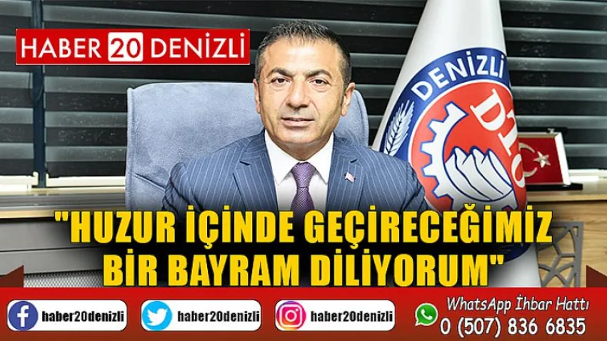 DTO Başkanı Erdoğan, Halkın Ramazan Bayramı'nı kutladı