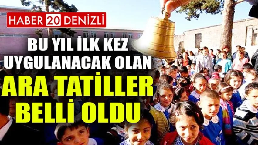 Bu Yıl İlk Kez Uygulanacak Olan Ara Tatiller Belli Oldu