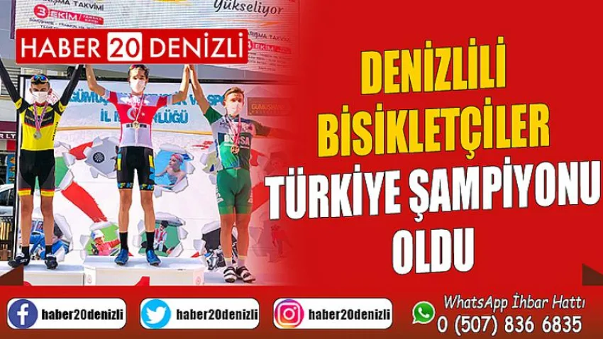 Denizlili bisikletçiler Türkiye şampiyonu oldu