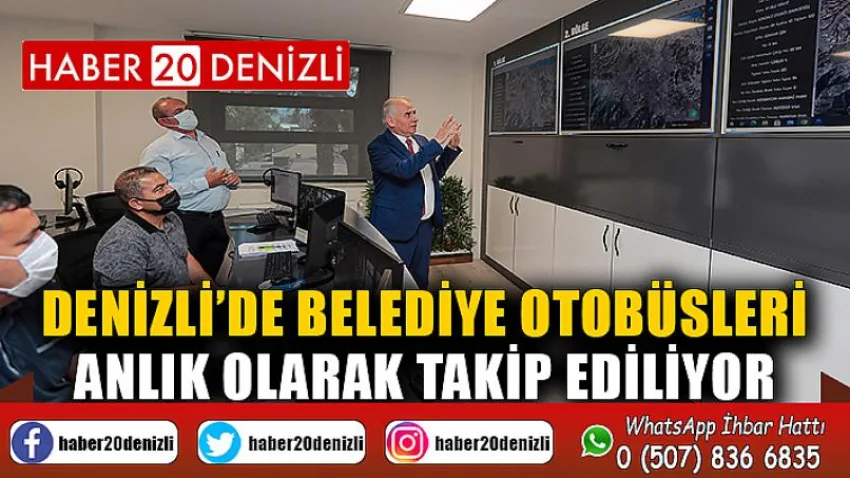 Denizli’de rahat ve güvenli ulaşım için belediye otobüsleri anlık olarak takip ediliyor