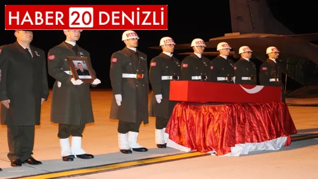 Denizlili şehidin naaşı memleketine getirildi