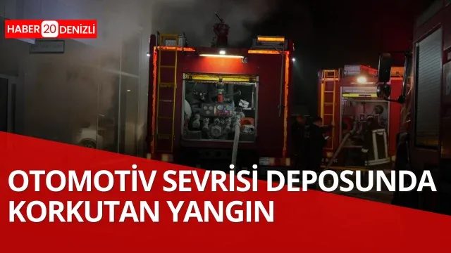 otomotiv servisi deposunda korkutan yangın