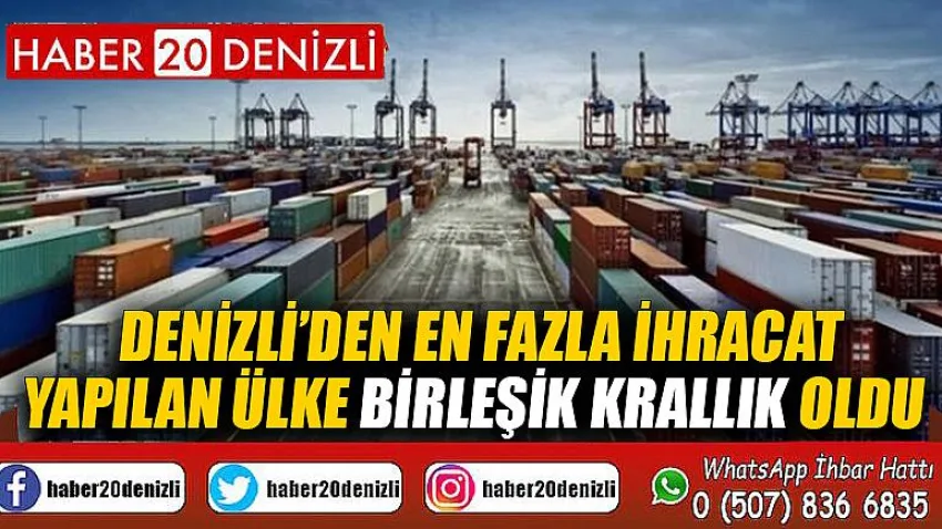 Denizli’den en fazla ihracat yapılan ülke Birleşik Krallık oldu