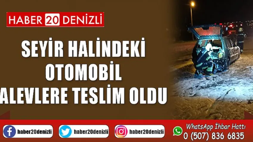 Seyir halindeki otomobil alevlere teslim oldu