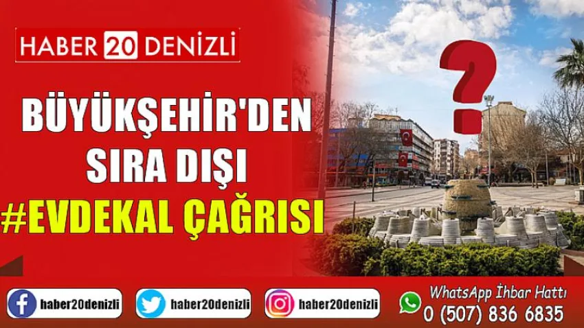 Büyükşehir'den sıra dışı #Evdekal çağrısı