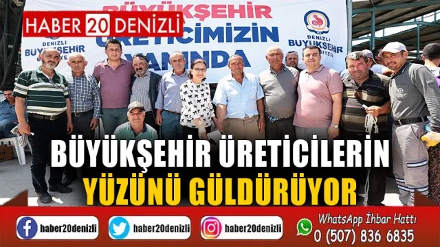 Büyükşehir üreticilerin yüzünü güldürüyor
