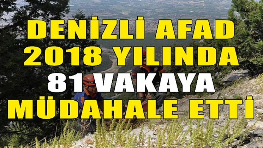 Denizli AFAD 2018 Yılında 81 Vakaya Müdahale Etti
