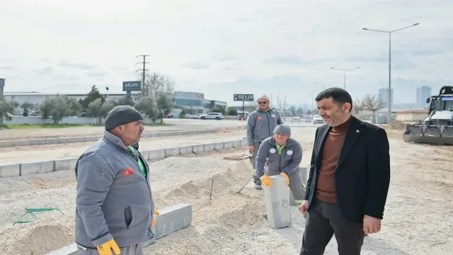 Denizli'de Ahmet Nazif Zorlu Sanayi Sitesi kavşağı güvenli hale getirildi