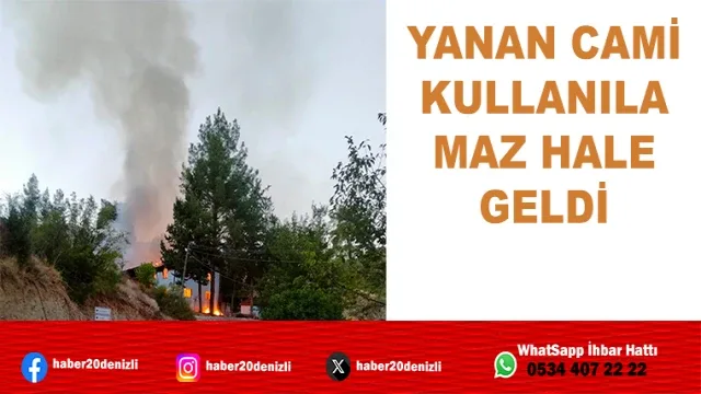Elektrik kontağı camiyi kül etti