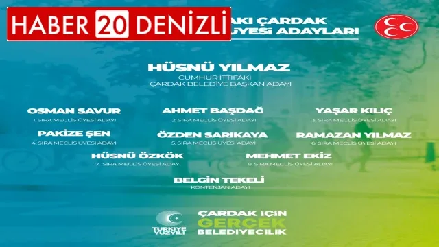 Çardak Cumhur İttifakı Belediye Meclis Üyesi Adayları
