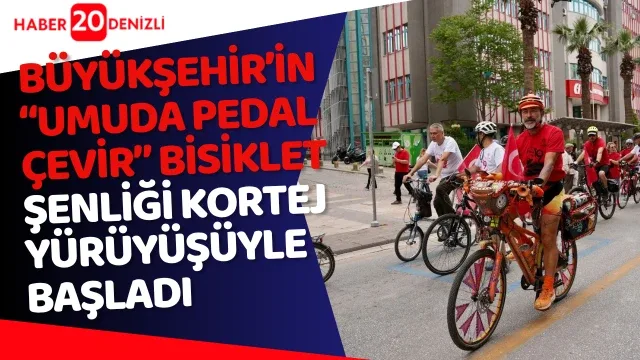 Büyükşehir’in “Umuda Pedal Çevir” Bisiklet Şenliği kortej yürüyüşüyle başladı
