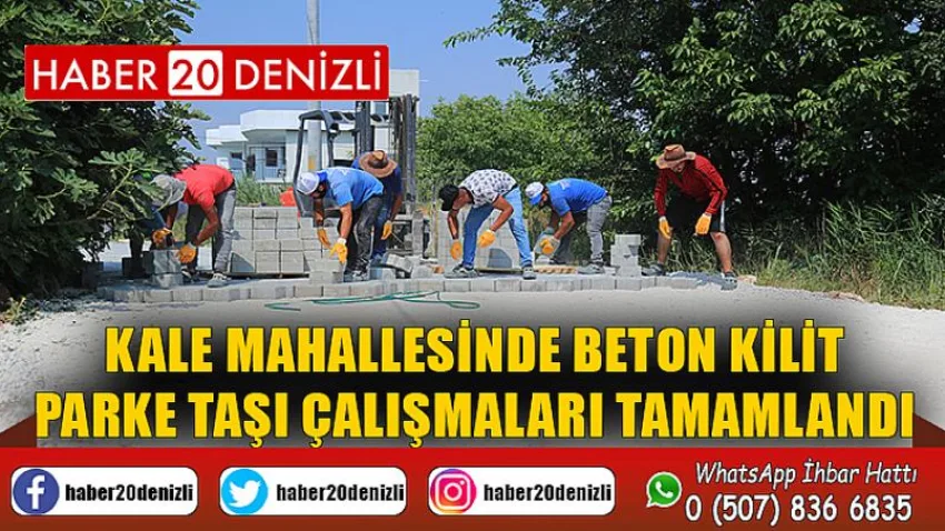 Kale Mahallesinde Beton Kilit Parke Taşı Çalışmaları Tamamlandı