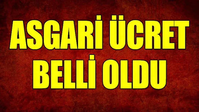 Asgari Ücret Belli Oldu
