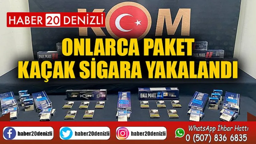 Onlarca paket kaçak sigara yakalandı