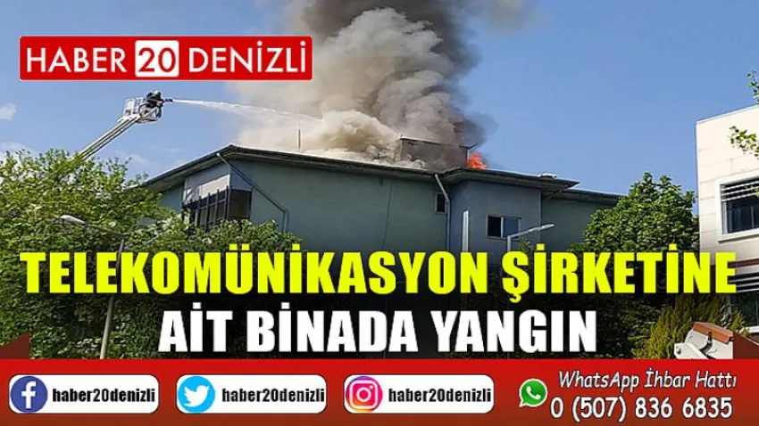 Telekomünikasyon şirketine ait binada yangın