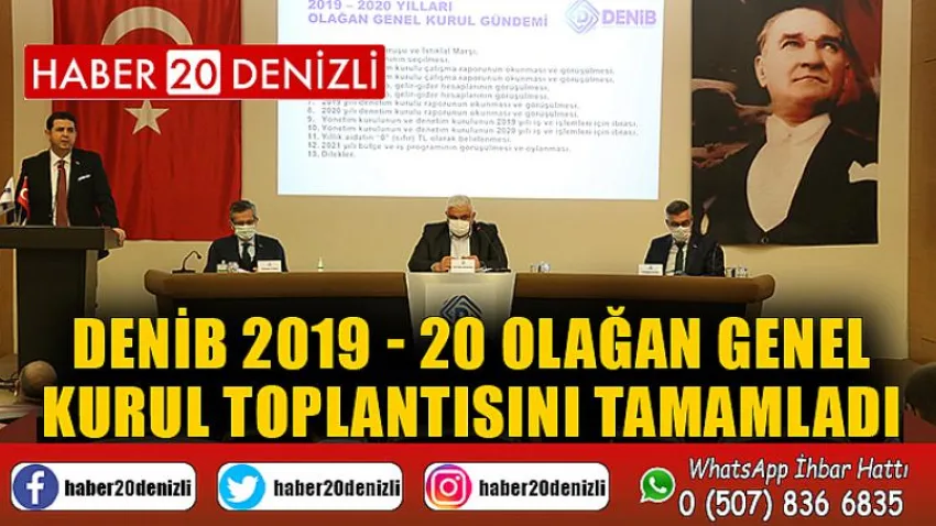 DENİB 2019 - 20 olağan genel kurul toplantısını tamamladı