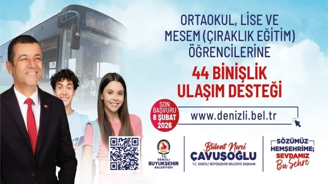 Denizli'de ulaşım desteğinde başvurular 8 Şubat'ta sona eriyor