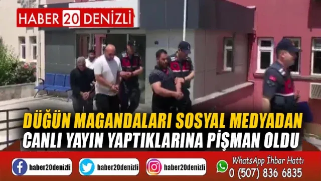Düğün magandaları sosyal medyadan canlı yayın yaptıklarına pişman oldu