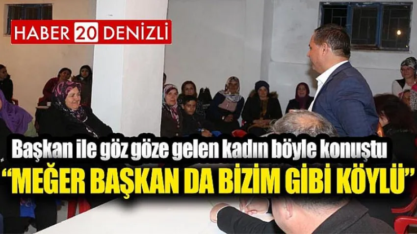 Başkan ile göz göze gelen kadın böyle konuştu